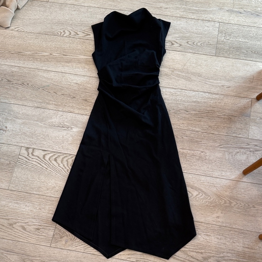 Reiss Black Asymmetrical Dress
